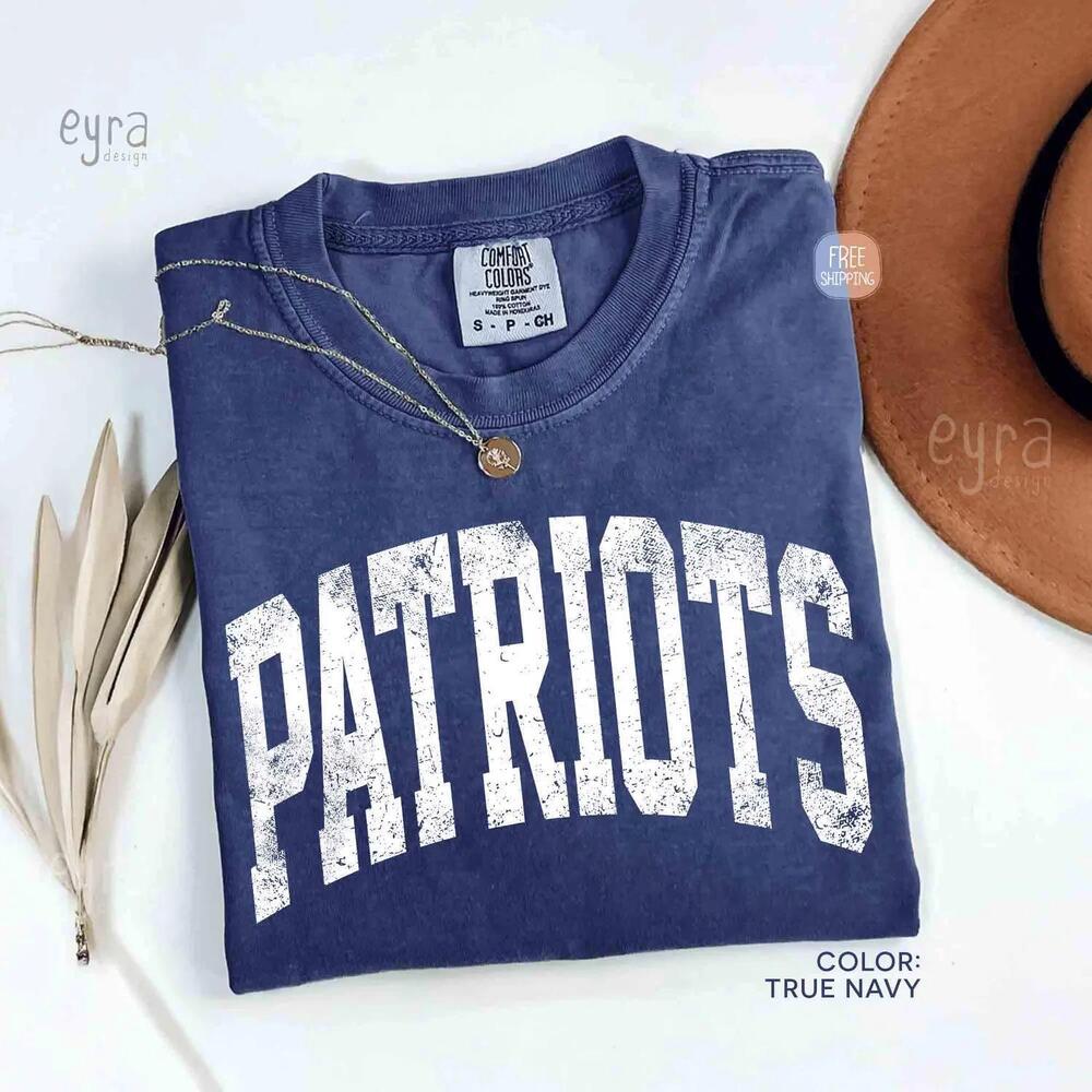 Patriots Mascot School Team Game Day Fan Mom Gift Tee